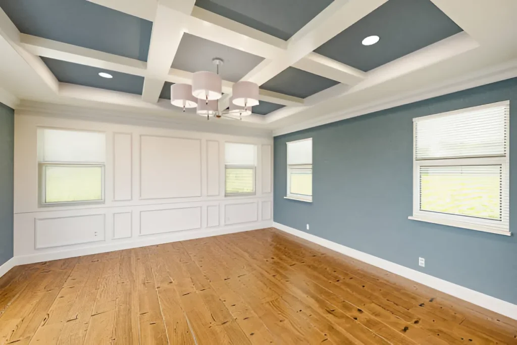 Interior living room with freshly painted walls by a painting company in Newbury, NH