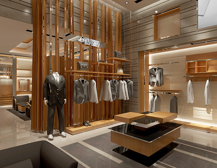 Retail interior with warm taupe and natural wood-toned wall finishes by a painting company in New London, NH