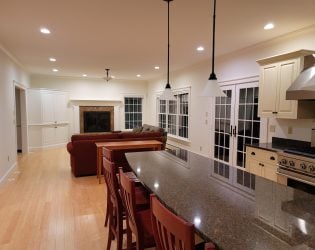 Modern Cozy Kitchen And Living Area Design